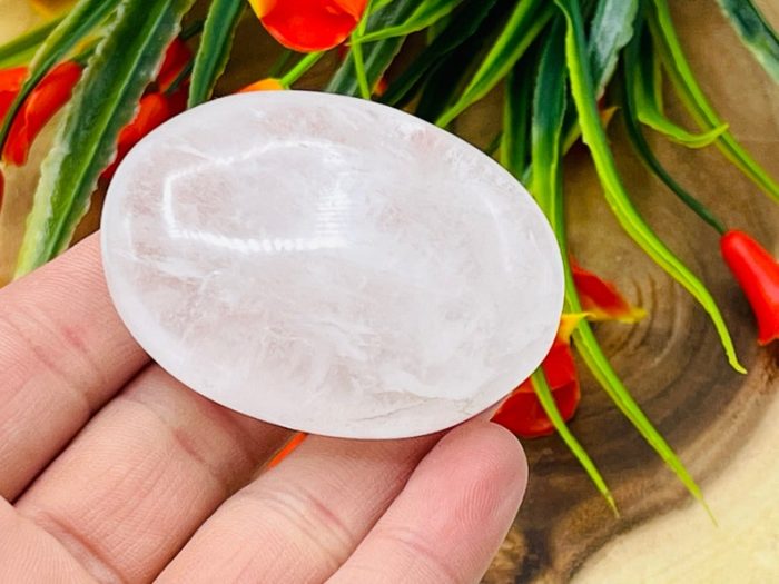 Crystal Quartz Palm Stone