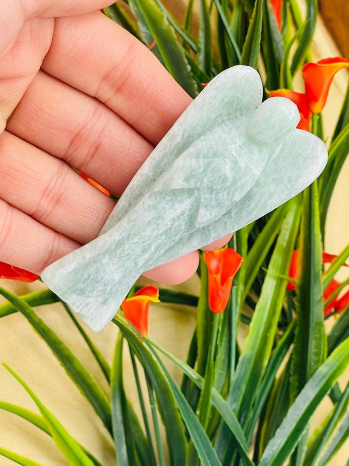 Amazonite Angel | Amazonite Crystal Figurine | Amazonite Crystal Angel | Healing Stone | Heart & Throat Chakra Stone | Standing Statuette