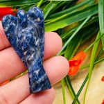 Sodalite Crystal Angel | Crystal Figurine | Standing Statuette | Angelic Reiki | Metaphysical l Healing Sodalite Stone Angel | 1", 2", 3"