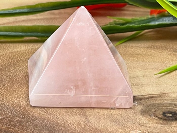 Rose Quartz Pyramid | Hand Polish Rose Quartz Pointer | Stone of Love | Heart Chakra | Beautiful Decor | Healing Crystal 1.5 inch