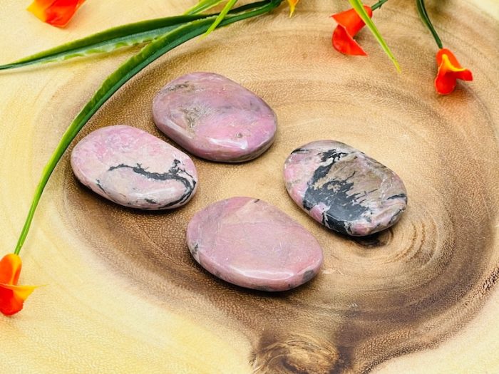 Rhodonite Smooth Stone | Rhodonite Crystal | Stone of Compassion | Cleansing & Balance | Metaphysical | Massage Pocket Stone