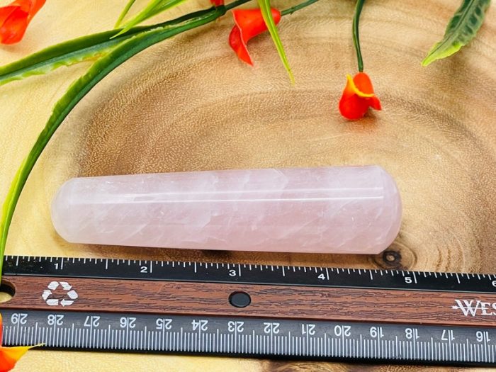 Rose Quartz Wand | Hand Polished Rose Quartz Wand | Crystal Wand | Massage Wand | Stone of Love | Heart Chakra | Reiki