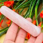 Rose Quartz Wand | Hand Polished Rose Quartz Wand | Crystal Wand | Massage Wand | Stone of Love |  Heart Chakra  | Reiki