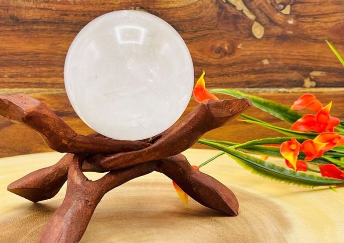 Clear Quartz Sphere | Crystal Clear Healing Ball | Massage Ball | Spa Massage Tool | Stress Reliever | Stone of Power | Crown Chakra Crystal