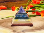 7 Chakra Crystals Bonded Pyramid