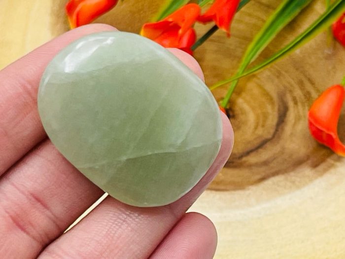 Green Aventurine Smooth Stone | Green Aventurine Palm Crystal | Hand Polished Massage Stone | Chakra Healing Crystal | Stress Reliever