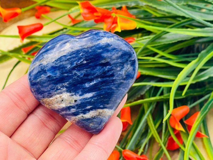 Sodalite Heart Stone | Blue Sodalite Pocket Stone | Polished Gemstone | Healing Crystals & Stone | Third Eye Chakra | Chakra Stone