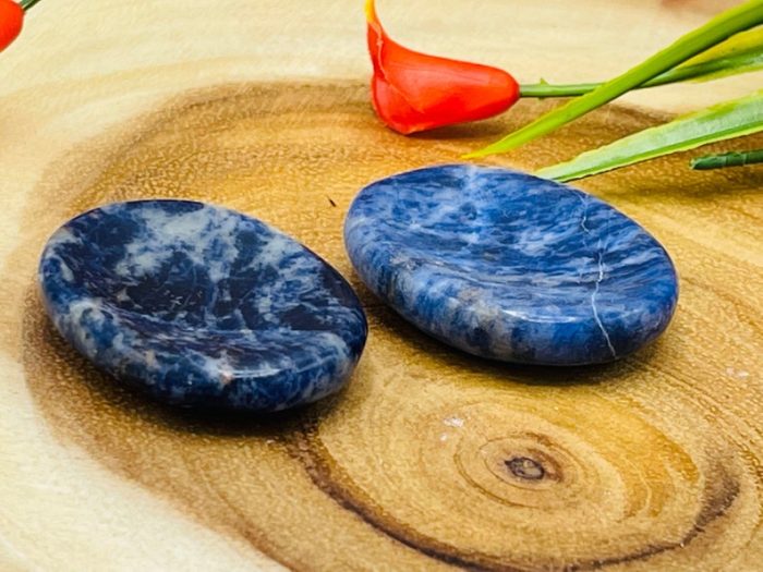 Sodalite Worry Stone | Blue Sodalite Pocket Thumb Stone | Polished Gemstone | Healing Crystals & Stone | Third Eye Chakra | Chakra Stone