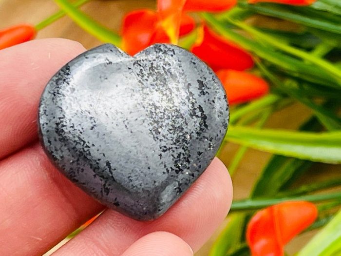 Hematite Heart Stone | Hematite Crystal Energy Stone | Pocket Heart Stone | Energy Crystal | Root Chakra | Healing Crystals