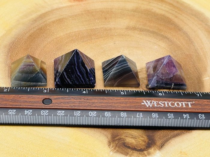 Fluorite Crystal Pyramid | Crystal Healing Pyramid | Fluorite Pointer | Soothing & Calming Stone | Heart and Throat Chakras | 1 Inch