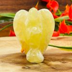 Pineapple Calcite Angel | Lemon Calcite Crystal | Crystal Figurine | Standing Statuette | Angelic Reiki | Metaphysical | Realistic Detailed