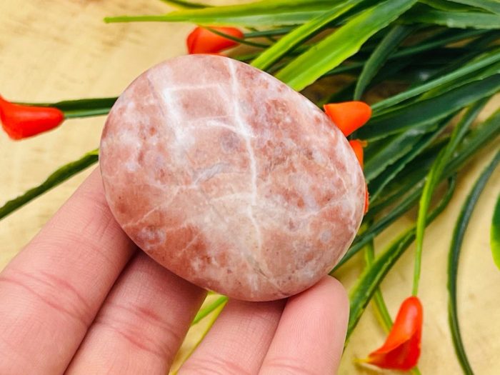 Strawberry Pink Onyx Palm Stone | Palm Stone Crystal | Onyx Palm Stone | Massage Stone | Healing Crystals | Reiki | Meditation