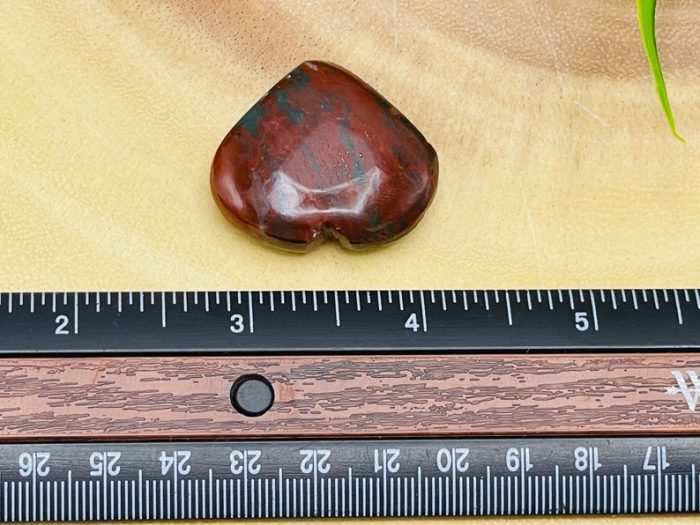 Bloodstone Heart Stone | Heliotrope Stone | Bloodstone Jasper Heart | Gemstone Heart | Stress Reliever Crystal | Healing Heart Chakra