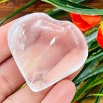 Clear Quartz Heart Stone | Crystal Quartz Heart Stone | Clear Quartz Gemstones | Pocket Stone | Stone of Power | Crown Chakra Crystal