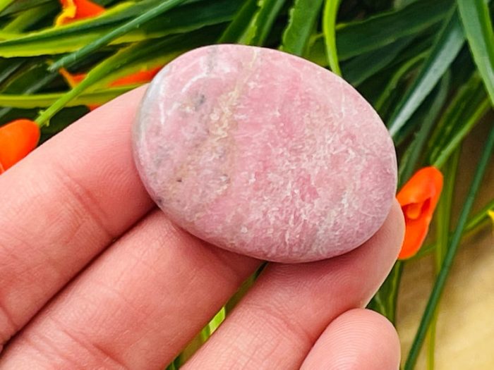 Rhodonite Smooth Stone | Rhodonite Crystal | Stone of Compassion | Cleansing & Balance | Metaphysical | Massage Pocket Stone