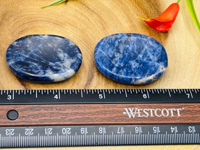 Sodalite Worry Stone | Blue Sodalite Pocket Thumb Stone | Polished Gemstone | Healing Crystals & Stone | Third Eye Chakra | Chakra Stone