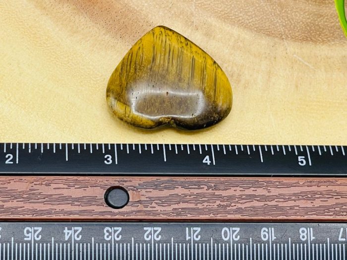 Tigers Eye Crystal Heart | Tiger Eye Crystal Stone | Tiger Eye Hand Carved Stone | Good Luck Charm Stone | Stone of Protection