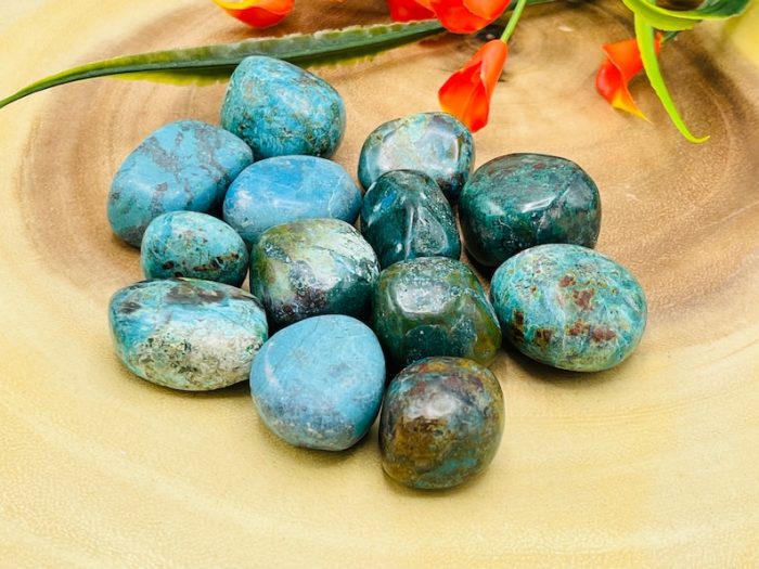 Supreme Quality Chrysocolla Tumbled Stones | Chrysocolla Crystals | Handmade Pocket Stone | Chakra Stones | Reiki | Meditation