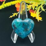 Chrysocolla Heart Stones | Chrysocolla Crystals | Hand Polished Pocket Stone | Chakra Stones | Reiki | Meditation | Massage Heart | 2 inch