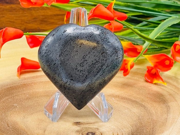 Hematite Heart Stone | Hematite Crystal Energy Stone | Pocket Heart Stone | Energy Crystal | Root Chakra | Healing Crystals