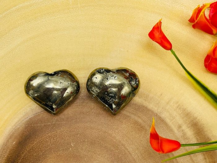 Pyrite Crystal Heart | Fools Gold | Pyrite Heart | Healing Crystal | Powerful Protection Stone | Mental Stability | Strength & Stamina