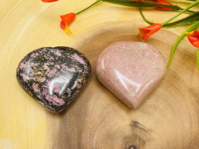 Rhodonite Heart | Rhodonite Crystal Heart | Stone Of Compassion | Cleansing & Balance | Metaphysical | Massage Stone | Handmade