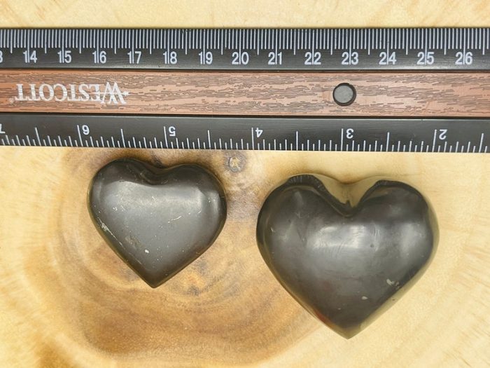 Shungite Heart Stone | Shungite Massage Stone | Pocket Stone | Reiki Tool | Stress Reliever | Highly Energetic Metaphysical | EMF Protection