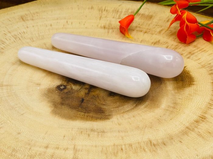 Rose Pink Calcite Massage Wand | Crystal Healing Wand | Soothing & Calming Massage | Spa Massage Wand | Stress Reliever | Healing Tool