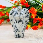 White Tiger Jasper Angel | Crystal Figurine | Standing Statuette | Crystal Angel | Angelic Reiki | Metaphysical | Healing Crystal