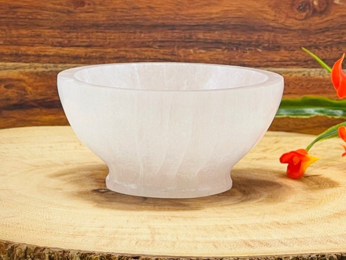 Selenite Pedestal Bowl | Selenite Charging Station | Chakra Activator | Crystal Cleansing Bowl With Base | Reiki | Handmade