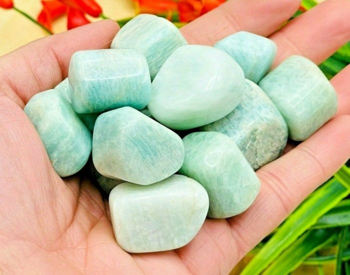 Amazonite Tumbled Stone | Amazonite Crystal Tumbled | Amazonite Pocket Stones | Handmade | Stress Reliever | Heart and Throat Chakra