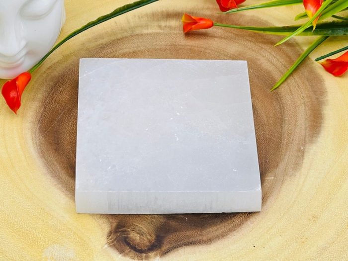 Selenite Charging Station | Selenite Square Plate | Chakra Activator | Reiki | Metaphysical Crystal | Meditation | Powerful Healer