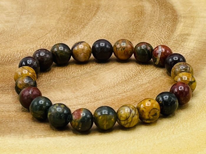 Multi Picasso Jasper Bracelet | Beautiful Healing Jewelry | Chakra Jewelry Bracelet | Reiki Stones | Good Luck Charm | Chakra Bracelet | 8mm