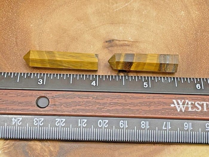 Tiger Eye Pointer | Tiger Eye Pointer wand | Tiger Eye Terminated Point | Crystal Point | Healing Crystal Tower | Metaphysical 1.5 inch