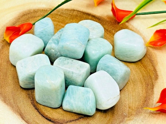 Amazonite Tumbled Stone | Amazonite Crystal Tumbled | Amazonite Pocket Stones | Handmade | Stress Reliever | Heart and Throat Chakra