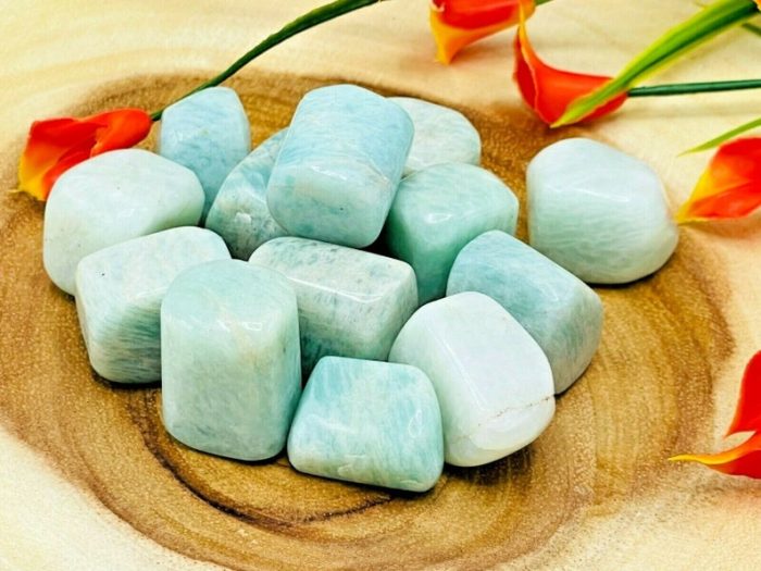 Amazonite Tumbled Stone | Amazonite Crystal Tumbled | Amazonite Pocket Stones | Handmade | Stress Reliever | Heart and Throat Chakra