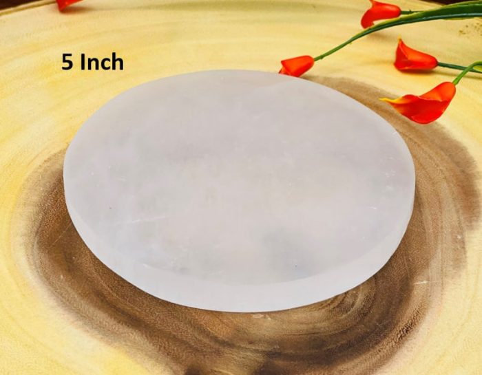 Selenite Charging Station | Round Plate | Chakra Activator | Reiki Plate | Metaphysical Crystal | Meditation | Powerful Healer | 4 & 5 inch