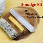 Smudge kit | Set of One Sage, Palo Santo and Selenite Healing Wand | Healing Smudge Kit | Cleanse Your Home and Aura | Cleansing Kit