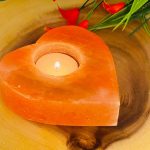 Himalayan Pink Salt Heart Shape Tealight Candle Holder | Authentic | Home Decor | Soothing & Calming Effects | 4" Width