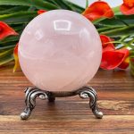 Rose Quartz Sphere | Pink Rose Quartz Healing Sphere | Crystal Sphere | Crystal Ball | Healing Crystal | Crystal Decor | 2 inch (50 mm)