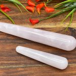 Rose Pink Calcite Massage Wand | Crystal Healing Wand | Soothing & Calming Massage | Spa Massage Wand | Stress Reliever | Healing Tool