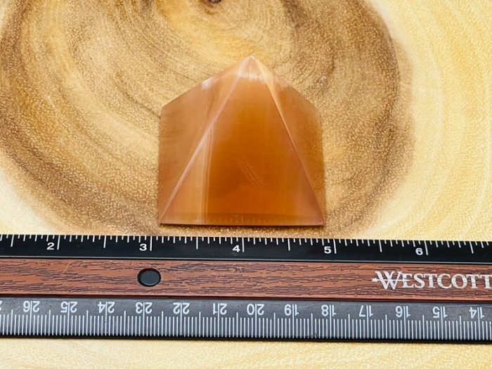 Caramel Honey Pyramid | Crystal Pyramid | Handmade Crystal | Healing Pyramid | Metaphysical Pyramid | Meditation | Home Decor