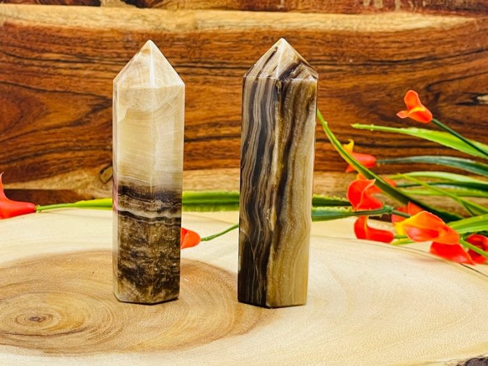 Root Beer Calcite Obelisk Pointer | Chocolate Calcite Tower | Calcite Point | Handmade | Crystal Obelisk | Healing Crystal | Reiki | 4 Inch