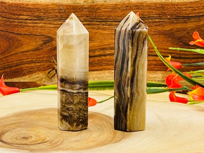 Root Beer Calcite Obelisk Pointer | Chocolate Calcite Tower | Calcite Point | Handmade | Crystal Obelisk | Healing Crystal | Reiki | 4 Inch