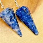 Sodalite Crystal Pendulum With Silver Plated Chain