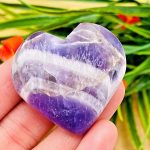 Amethyst Hearts | Amethyst Crystal Hearts | Amethyst Pocket  Hearts | Metaphysical Healing Tool | Crown Chakra | Reiki