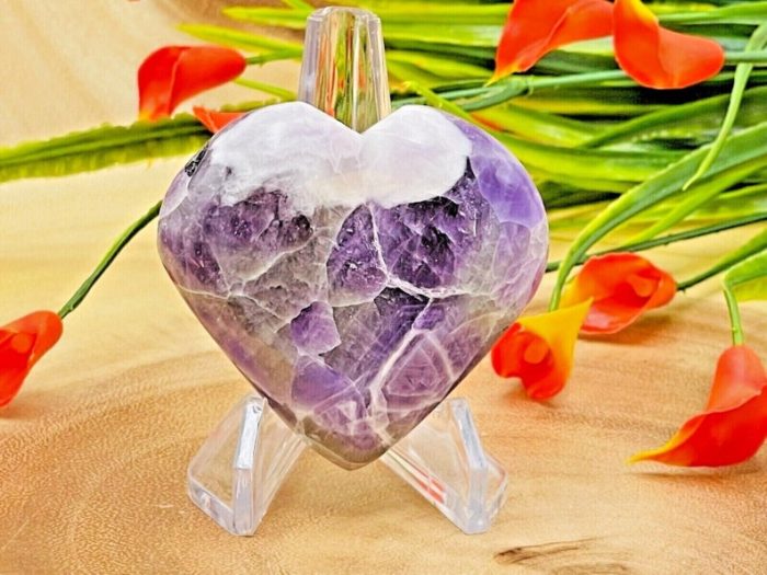 Amethyst Hearts | Amethyst Crystal Hearts | Amethyst Pocket Hearts | Metaphysical Healing Tool | Crown Chakra | Reiki