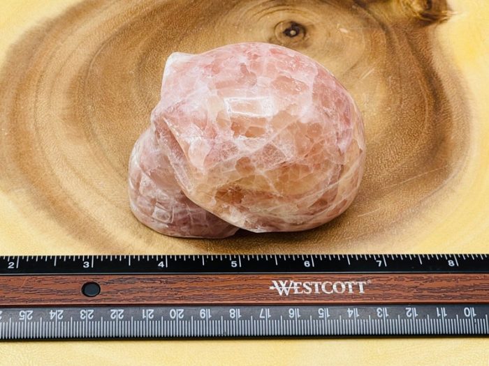 Strawberry Pink Calcite Skull | Pink Calcite | Realistic Detail | Handmade | Crystal Skull | Healing Crystal | Fine Art Sculpture | Reiki