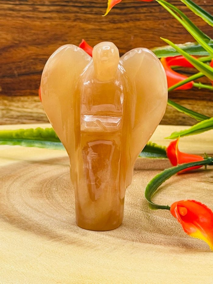 3" Caramel Honey Angel | Crystal Angel | Crystal Figurine | Standing Statuette | Handmade | Angelic Reiki | Metaphysical l Healing Crystal