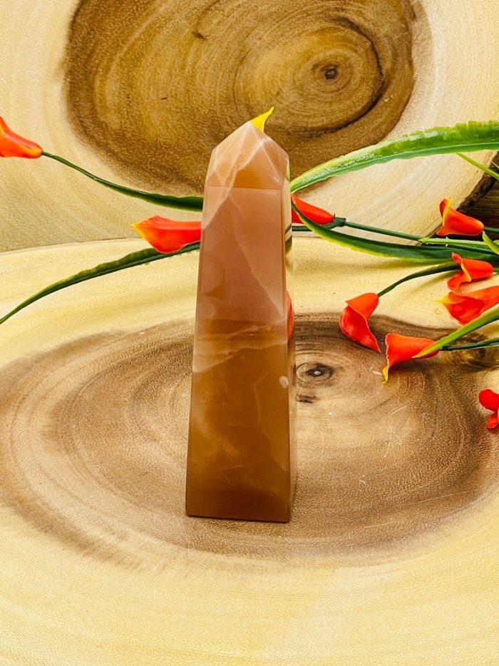 Caramel Calcite Obelisk | Honey Calcite Tower | Calcite Point | Handmade Obelisk | Healing Crystal | Reiki | Metaphysical | Home Decor